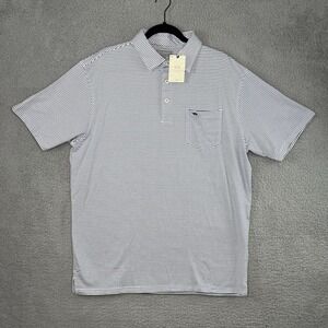Fish Hippie Co Polo Collection Mens XL Short Sleeve Polo Shirt Striped NWT
